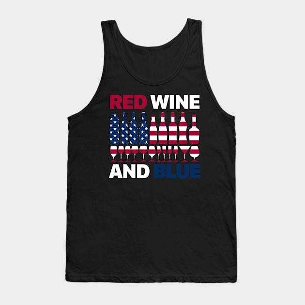 Red Wine and Bluefor 4th of July Independence Day Tank Top by shanemuelleres